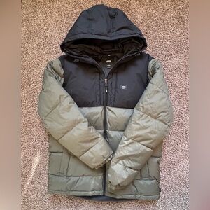 Vans Bluejay MTE 1 Jacket Puffer Coat Hooded Full-Zip Men’s XL Green Black